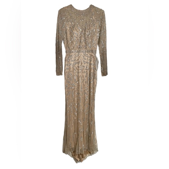 👗 NWT! Mac Duggal Beaded Long Sleeve Dress - Picture 6 of 16
